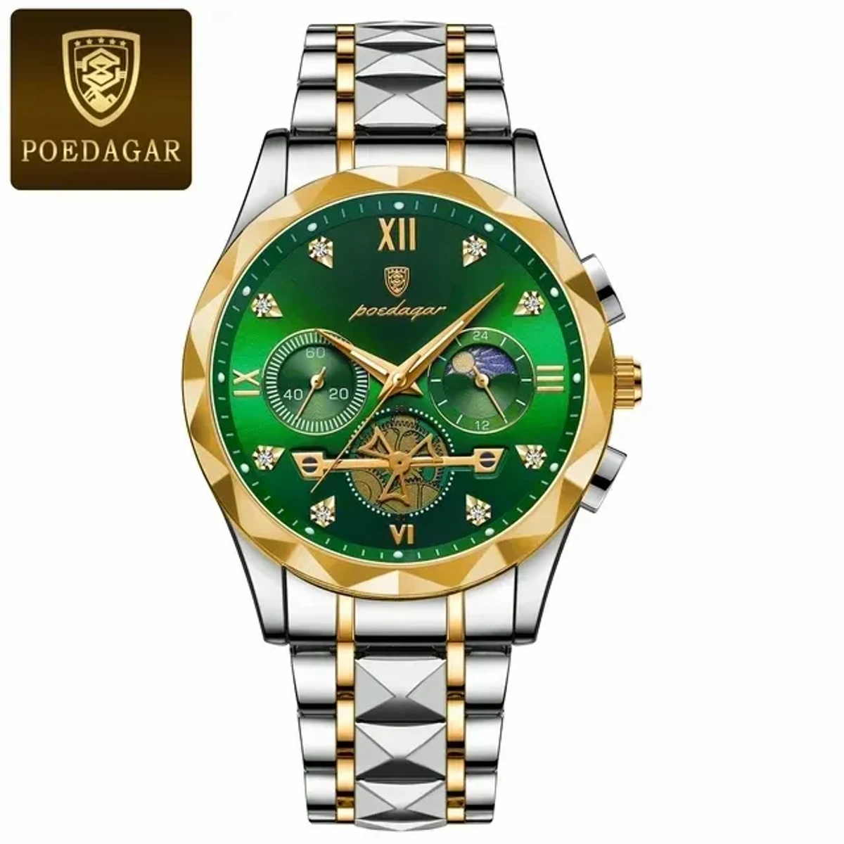 POEDAGAR Luxury Men Watches Business Top Brand Man Wristwatch Waterproof Luminous Date Week Quartz Men's Watch High Quality+Box