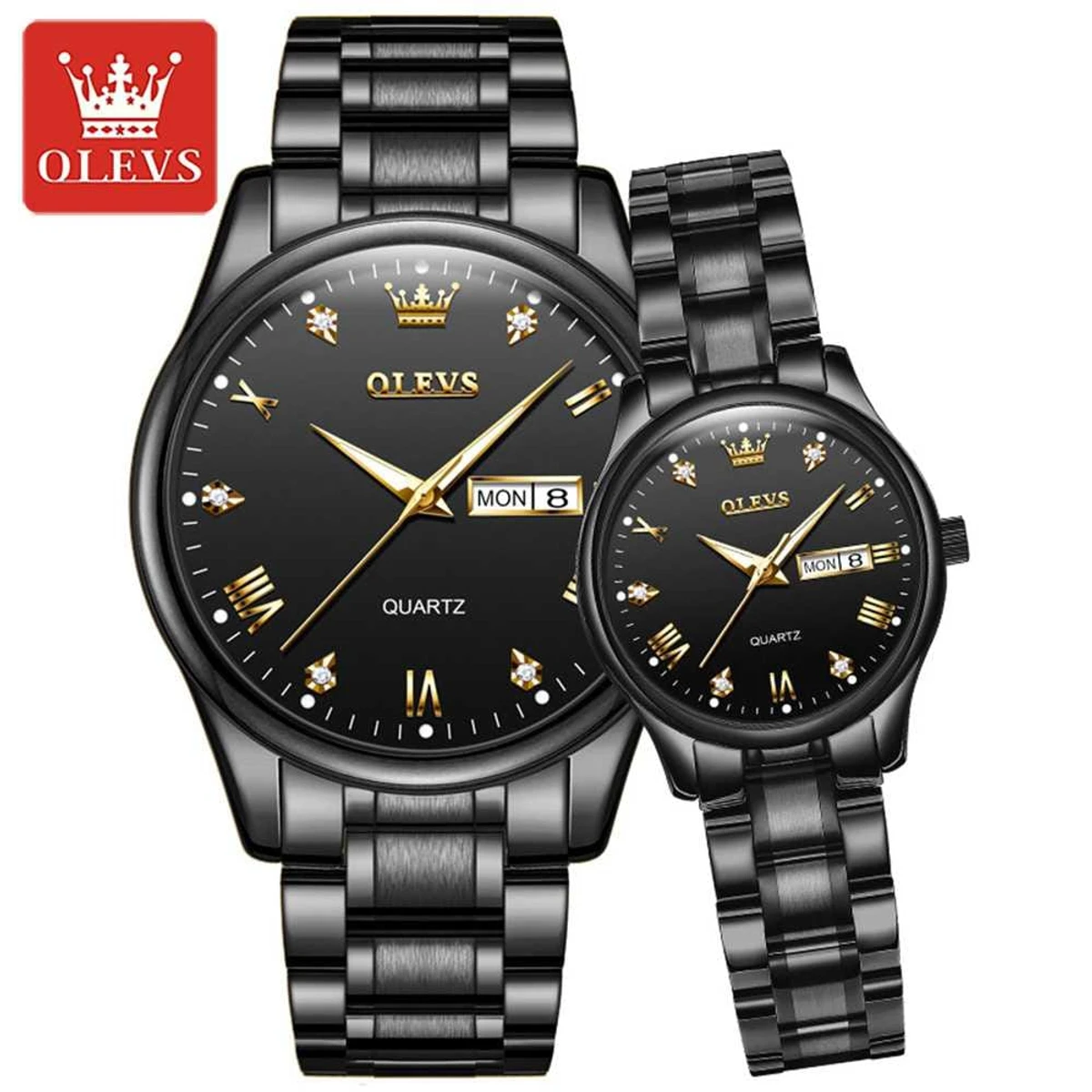 OLEVS 2891 Men's Watches Famous Brands Women Suppliers Watches Wholesale Bulk Couples Watch Set
